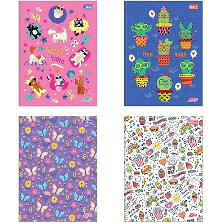 Caderno Brochurao Capa Dura D+ 48FLS Feminino PCT.C/10