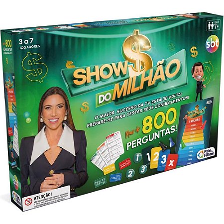 Jogo de Tabuleiro SHOW do Milhao Pais & Filhos