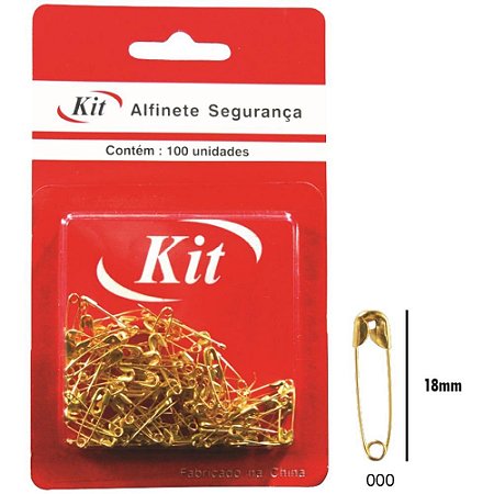 Alfinete Seguranca N.000 Dourado CT.C/100
