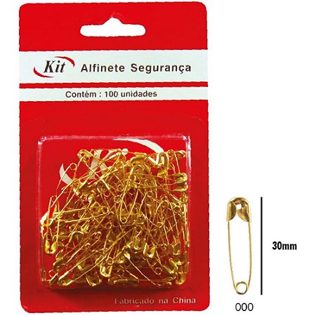 Alfinete Seguranca N.0 Dourado CT.C/100