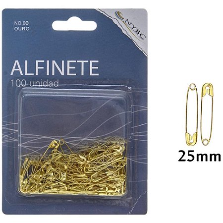 Alfinete Seguranca N.00 Dourado C/100UNID. PCT.C/06