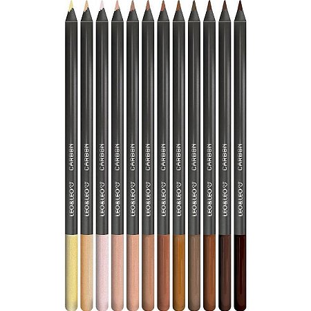 Lapis de COR Carbon Line 12 Cores TONS de Pele - Leonora
