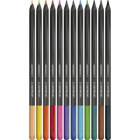 Lapis de COR Redondo Carbon Line 12 Cores - Leonora