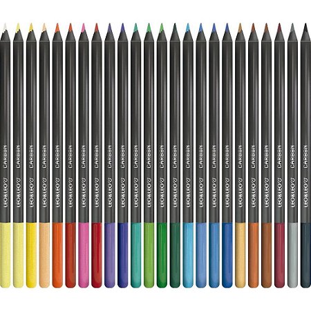 Lapis de COR Redondo Carbon Line 24 Cores  - Leonora