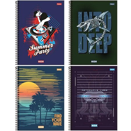 Caderno 01X1 Capa Dura HIGH Masculino 80F PCT.C/04