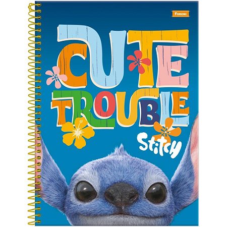 Caderno 10X1 Cp.dura Colegial STITCH Movie 160F PCT.C/04