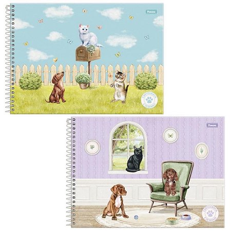 Caderno Desenho UNIV Capa Dura Furfriends 80F PCT.C/05