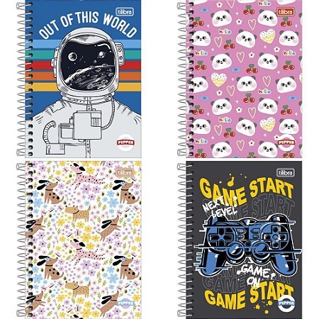 Caderneta Espiral Capa Dura Pepper 1/8 80FLS.