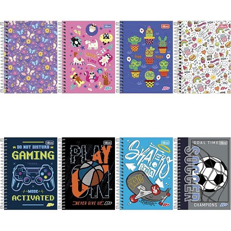 Caderneta Espiral Capa Dura D+ 1/8 96FLS.