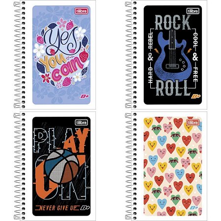 Caderneta 1/8 Espiral  D+ Capa Flexivel 48F.