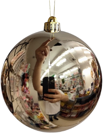 Artigo para Decoracao Natal Bola 15CM UNID - Dourada