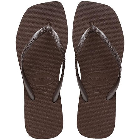 Chinelo Havaianas Feminino SLIM Square 39/0 Cafe PAR