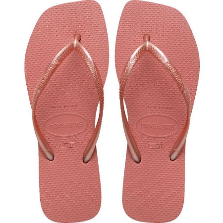 Chinelo Havaianas Feminino SLIM Square 39/0 Canyon CLAY PAR