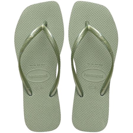 Chinelo Havaianas Feminino SLIM Square 39/0 Smoke Green PAR