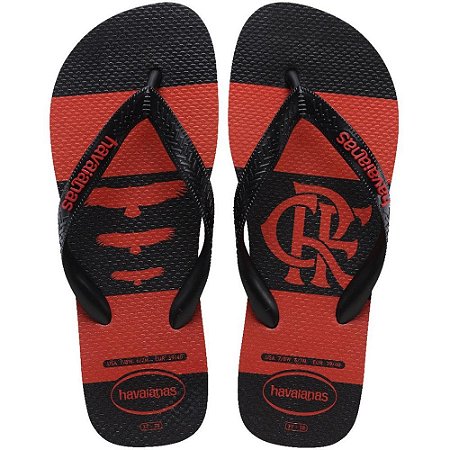 Chinelo Havaianas Masculino TOP Flamengo 39/0 Preto PAR