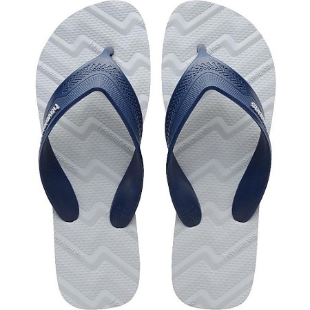 Chinelo Havaianas Masculino TRACK Waves 41/2 Cinza Gelo PAR