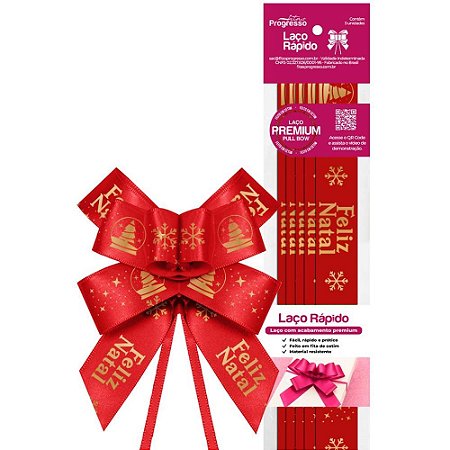 Laco Pronto Decorado 22MMX44CM Cetim Feliz Natal VM PCT.C/05 (7909857084177)