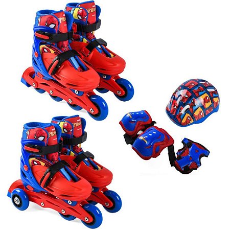 Patins Spider MAN 32-35 KIT Protecao KIT - BBR