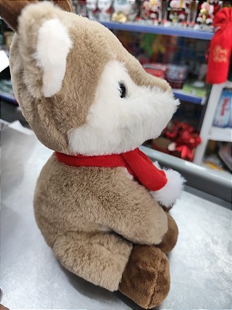 Rena Natalina de Pelúcia  em Poliéster Multiart - 20CM