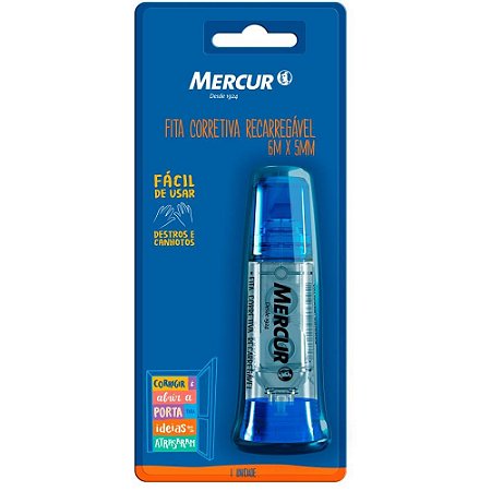 Corretivo em Fita Mercur Recarregavel 6M AZ BLIS