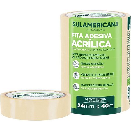 Fita Adesiva Polipropileno 24MMX40M TRANSP. PCT.C/05