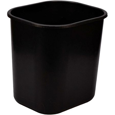 Lixeira para Escritorio Preto 15L 29,5X28,5X21CM