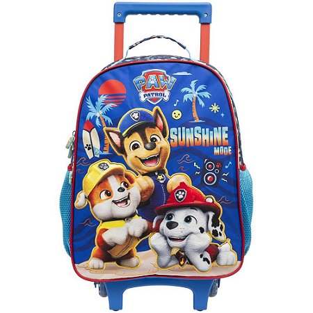 Mochila Infantil com Rodinha Patrulha Canina Sunshine R GR