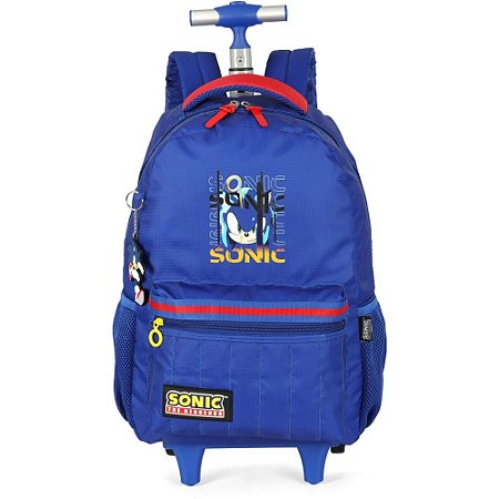 Mochila com Rodinha Sonic Azul G