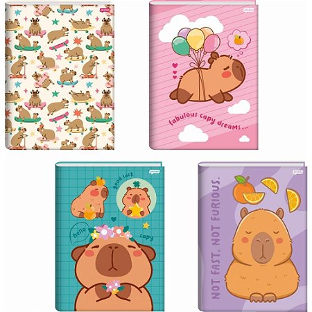 Caderno Brochurao Capa Dura Capyvibes 80FLS. PCT.C/05