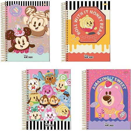 Caderno 01X1 Capa Dura Disney Munchillings 80FLS PCT.C/04