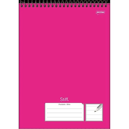 Caderno 01X1 Capa Dura STIFF SLIM Topo Canhoto 80FLS PCT.C/04