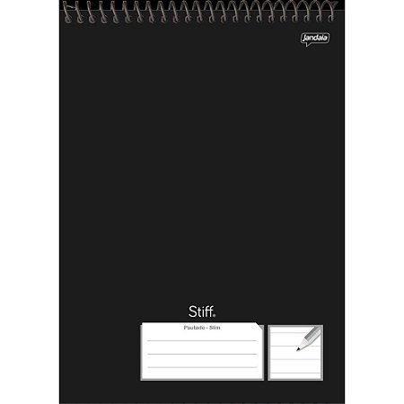 Caderno 01X1 Capa Dura STIFF SLIM Topo Canhoto 80FLS PCT.C/04 (7894494282263)