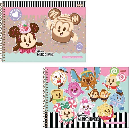 Caderno Desenho UNIV Capa Dura Disney Munchillings 80FLS PCT.C/04