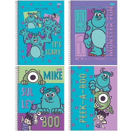 Caderno 01X1 Capa Dura Monstros S. A. 80F PCT.C/04