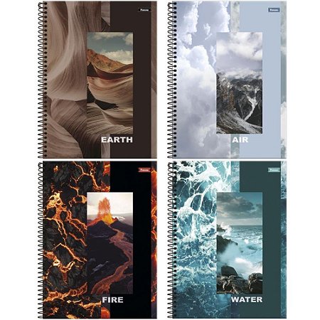 Caderno 10X1 Capa Dura 4 Elemetos Mais 200FLS PCT.C/04
