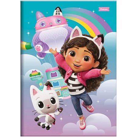 Caderno Brochura 1/4 Capa Dura a Casa Magica da GABBY 80FLS PCT.C/05