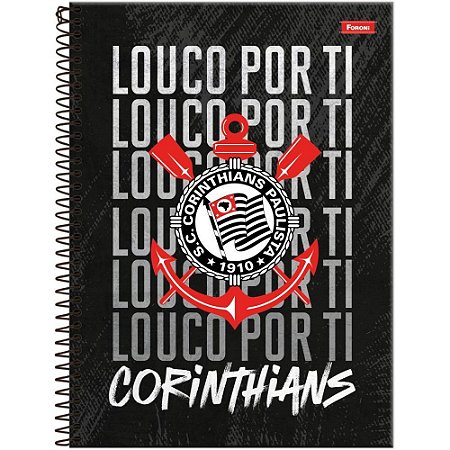 Caderno Brochura 1/4 Capa Dura Corinthians 80FLS PCT.C/05