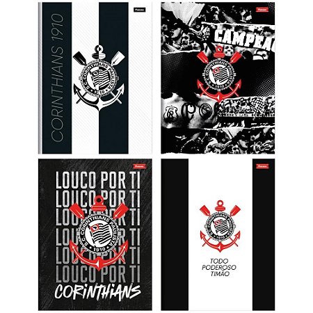 Caderno Brochura 1/4 Capa Dura Corinthians 80FLS PCT.C/05