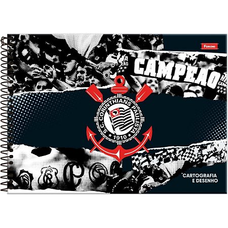 Caderno Desenho UNIV Capa Dura Corinthians 80FLS PCT.C/05