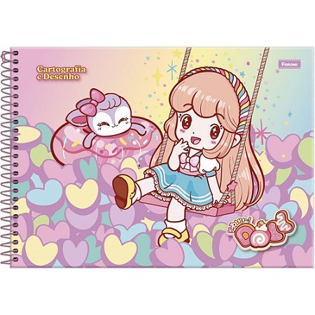 Caderno Desenho UNIV Capa Dura DOLL 80FLS PCT.C/05