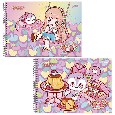 Caderno Desenho UNIV Capa Dura DOLL 80FLS PCT.C/05