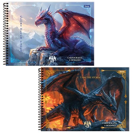 Caderno Desenho UNIV Capa Dura Drakos 80FLS PCT.C/05