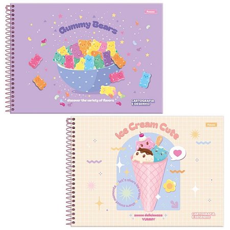 Caderno Desenho UNIV Capa Dura Sugar RUSH 80F PCT.C/05