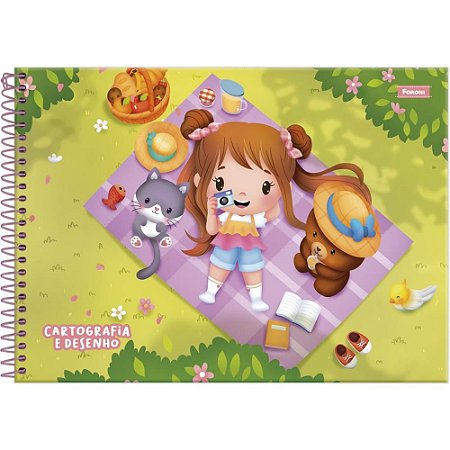 Caderno Desenho UNIV Capa Dura Ternuritas 80F PCT.C/05