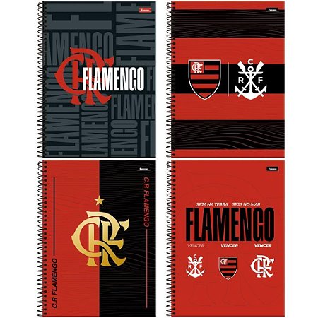 Caderno 10X1 Cp.dura Colegial Flamengo 160FLS PCT.C/04
