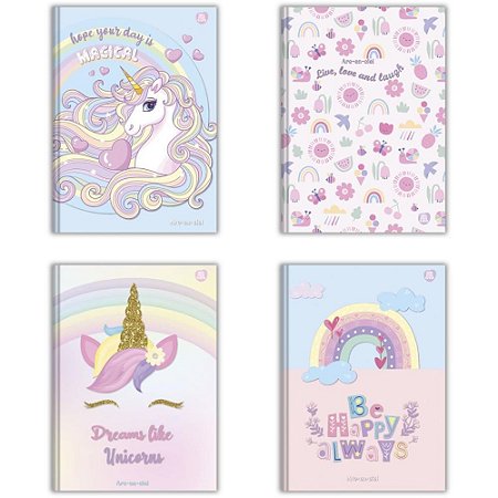 Caderno Brochura 1/4 Capa Dura ARC-EN-CIEL 80F PCT.C/05