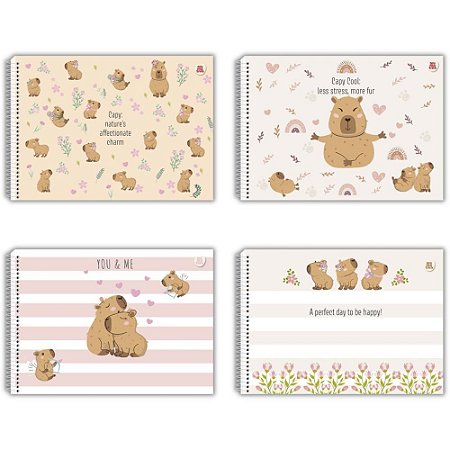 Caderno Desenho UNIV Capa Dura Capycuties 60F PCT.C/05