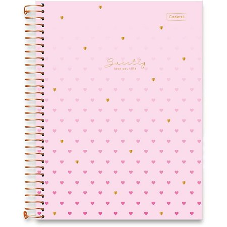 Caderno 01X1 Capa Dura Sweetly 2EM1 C/PLANNER 88FLS PCT.C/04