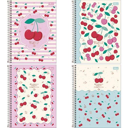 Caderno 01X1 Capa Dura Amarena 80FLS PCT.C/04