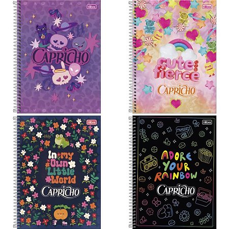Caderno 01X1 Capa Dura Capricho 80FLS FIT PCT.C/04